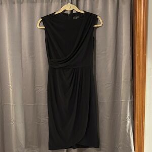 Adrianna Papell Elegant Black Midi Dress